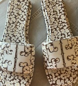Tory Burch-Double-T  Floral Slide Sandals, Size 11,BNWOB